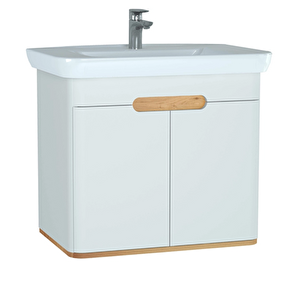 Vitra Sento Kapaklı Lavabo Dolabı, Ayaksız, 80 Cm, Mat Beyaz 60785