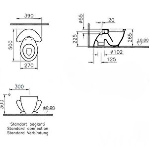 Vitra Klozet, Yerden Arkitekt Kurbağa, Çocuk, Yeşil, 6047b032-6032