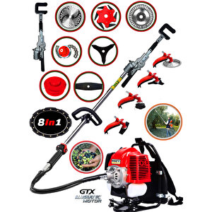 Zeytin Hasat Makinası + Sırt Tipi Benzinli Motorlu Tırpan 9 Parça Özel Set