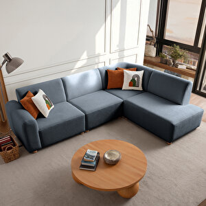 Eymense Sloft Köşe Koltuk Takımı Mavi Sağ Köşe