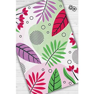 Etnik Desenli Yaz Halısı,çiçekli Halı, Renkli Balkon,yıkanabilir Dış Mekan Halısı 100x150 cm