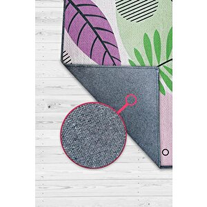 Etnik Desenli Yaz Halısı,çiçekli Halı, Renkli Balkon,yıkanabilir Dış Mekan Halısı 100x150 cm