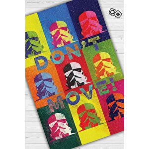 Kıpırdama Film Halısı Star Wars Temalı Film Halısı Çok Renkli Star Wars Filmi Halısı 100x150 cm