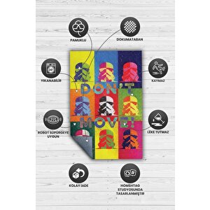 Homshtag Kıpırdama Film Halısı Star Wars Temalı Film Halısı Çok Renkli Star Wars Filmi Halısı