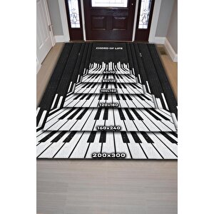 Homshtag Hayatın Akordu Siyah Müzik Sever Halısı Art Müzik Halısı Piyanist Halısı Müzisyene Hediye