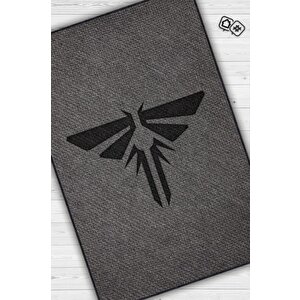 Last Of Us Atesböceği Halısı Siyah Gri Renk Halı Last Of Us Dizisi Sever Halısı Modern Halı 80x120 cm