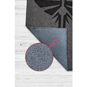 Last Of Us Atesböceği Halısı Siyah Gri Renk Halı Last Of Us Dizisi Sever Halısı Modern Halı 80x120 cm