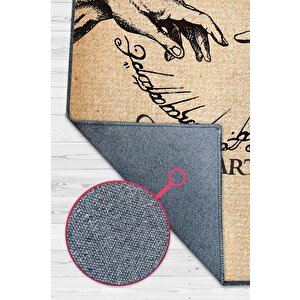 Her Şey Bir Yüzükle Başladı Siyah Bej Renk Yüzüklerin Efendisi Halısı Film Temalı Halı 160x240 cm