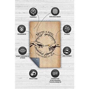 Homshtag Her Şey Bir Yüzükle Başladı Siyah Bej Renk Yüzüklerin Efendisi Halısı Film Temalı Halı