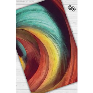 Çömlek Çok Renkli Mutfak Halısı Soyut Salon Halısı Geometrik Desenli Halı 100x150 cm