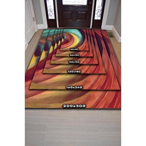 Homshtag Çömlek Çok Renkli Mutfak Halısı Soyut Salon Halısı Geometrik Desenli Halı