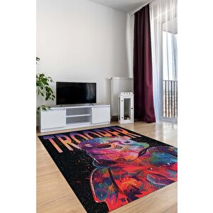 Trooper Film Halısı Star Wars Temalı Film Halısı Siyah Kırmızı Renkli Star Wars Filmi Halı 200x300 cm