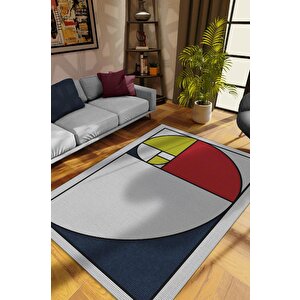 Altın Oran, Minimalist Oda Dekoru,geometrik Oturma Odası Halısı,yıkanabilir Salon Halısı 120x180 cm