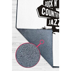 Üç Müzik Tarzı Düz Renkli Halı Siyah Beyaz Halı Caz Rock Sever Halısı Müzisyene Hediye Halı 160x240 cm