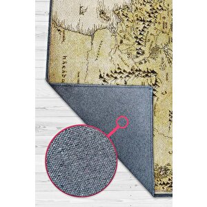 Orta Dünya Yüzüklerin Efendisi Desenli Halı Bej Renk Yüzüklerin Efendisi Film Sever Halısı 120x180 cm