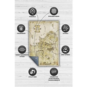 Homshtag Orta Dünya Yüzüklerin Efendisi Desenli Halı Bej Renk Yüzüklerin Efendisi Film Sever Halısı