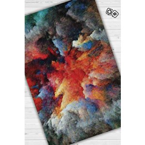 Patlama Çok Renkli Mutfak Halısı Soyut Desenli Salon Halısı Dekoratif Halı Renkli Halı 120x180 cm
