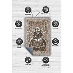 Homshtag Boba Trooper Vader Rex Film Halısı Star Wars Temalı Film Halısı Bej Renk Star Wars Film Halı