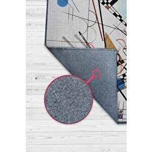 Kompozisyon,kandinsky Sanat Halısı,geometrik Oturma Odası Halı,pamuklu Dokuma Tabanlı Halı 100x150 cm