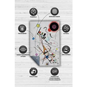 Homshtag Kompozisyon,kandinsky Sanat Halısı,geometrik Oturma Odası Halı,pamuklu Dokuma Tabanlı Halı