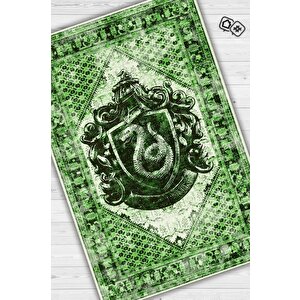 Slytherin Harry Potter Desenli Halı Yeşil Renkli Halı Harry Potter Film Sever Halısı 160x240 cm