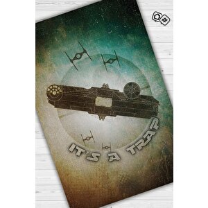 Bu Bir Tuzak Film Halısı Star Wars Temalı Film Halısı Çok Renkli Star Wars Filmi Halısı 120x180 cm
