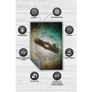 Homshtag Bu Bir Tuzak Film Halısı Star Wars Temalı Film Halısı Çok Renkli Star Wars Filmi Halısı