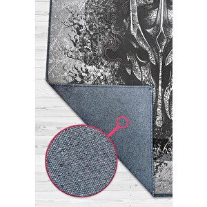 Kutsal Tohumlar Film Desenli Siyah Gri Renkli Yüzüklerin Efendisi Halısı Film Temalı Halı 200x300 cm