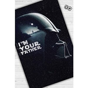 Ben Babanım Film Halısı Star Wars Temalı Film Halısı Siyah Renk Star Wars Filmi Halısı 80x120 cm
