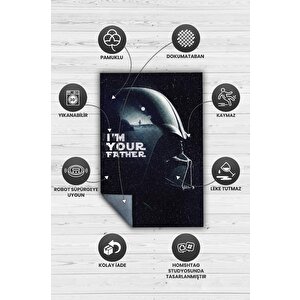 Homshtag Ben Babanım Film Halısı Star Wars Temalı Film Halısı Siyah Renk Star Wars Filmi Halısı
