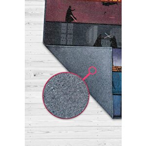 Bölümler Film Halısı Star Wars Temalı Film Halısı Çok Renkli Star Wars Filmi Halısı 80x120 cm