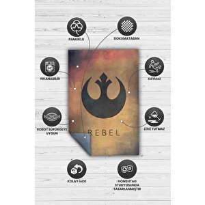 Homshtag İsyankar Takım Film Halısı Star Wars Temalı Film Halısı Çok Renkli Star Wars Filmi Halısı