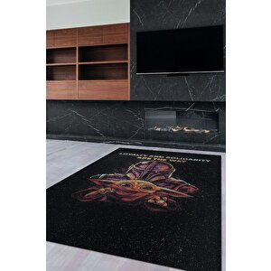Bizim Yolumuz Sadakat Film Halı Star Wars Temalı Film Halısı Siyah Renk Star Wars Film Halı 100x150 cm