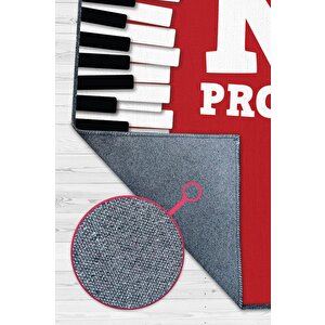 Homshtag 88 Tuş 10 Parmak Kırmızı Halı Piyano Müzik Sever Halı Art Müzik Halı Müzisyene Hediye Halı