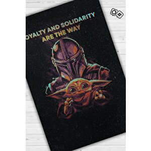 Bizim Yolumuz Sadakat Film Halı Star Wars Temalı Film Halısı Siyah Renk Star Wars Film Halı 200x300 cm