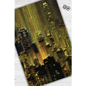 Lüks Şehre Fırça Çok Renkli Mutfak Halısı Soyut Salon Halısı Geometrik Desenli Tasarım Halı 100x150 cm