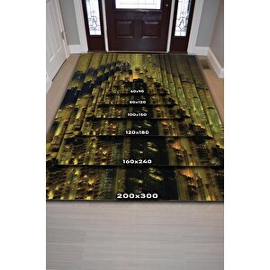 Homshtag Lüks Şehre Fırça Çok Renkli Mutfak Halısı Soyut Salon Halısı Geometrik Desenli Tasarım Halı