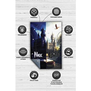 Homshtag Lumos Nox Art Deco Harry Potter Desenli Halı Yıkanabilir Genç Odası Halısı Çok Renkli Halı