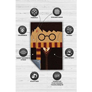 Homshtag Harrycraft Harry Potter Desenli Çok Renkli Halı Geometrik Harry Potter Film Sever Halısı