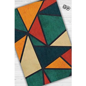 Üçgenler,geometrik Halı,renkli Mutfak Halısı,şekilli Genç Odası Halısı,dokuma Tabanlı Halı 200x300 cm