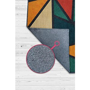 Üçgenler,geometrik Halı,renkli Mutfak Halısı,şekilli Genç Odası Halısı,dokuma Tabanlı Halı 200x300 cm