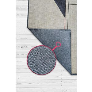 Geometrik Oturma Odası Halısı,sanat Severler İçin Pamuklu Dokuma Tabanlı Ofis Halısı 120x180 cm