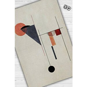 Geometrik Oturma Odası Halısı,sanat Severler İçin Pamuklu Dokuma Tabanlı Ofis Halısı 100x150 cm
