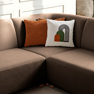 Eymense Sloft Köşe Koltuk Takımı Kahverengi Sağ Köşe