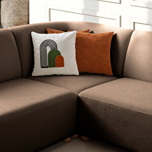 Eymense Sloft Köşe Koltuk Takımı Kahverengi Sol Köşe