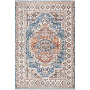 Pastel Halı Discovery 1439a Lacivert Kırmızı Salon Oturma Yatak Odası Halısı 200x290 cm