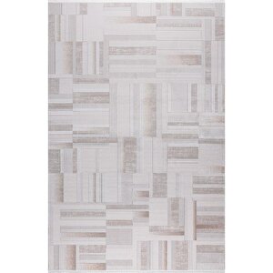 Pastel Halı Keops D169d Krem Kahve Akrilik Salon Oturma Yatak Odası Halısı