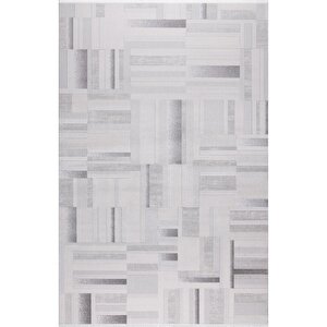 Pastel Halı Keops D169b Krem Gri Akrilik Salon Oturma Yatak Odası Halısı