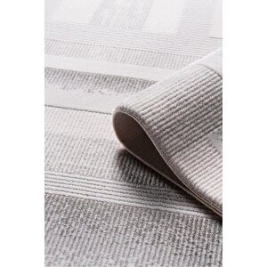 Pastel Halı Keops D169b Krem Gri Akrilik Salon Oturma Yatak Odası Halısı