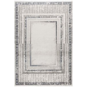 Pastel Halı Kratos 75972-30 Gri Akrilik Salon Oturma Yatak Odası Halısı